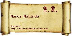 Mancz Melinda névjegykártya